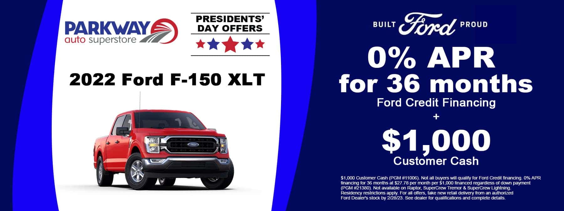 2022 F150 XLT OFFER