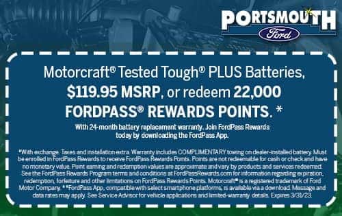 Motorcraft® Tested Tough® PLUS Batteries, $119.95 MSRP