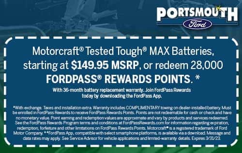 Motorcraft® Tested Tough® MAX Batteries, starting at $149.95 MSRP