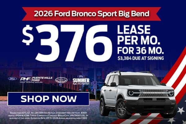 New Ford Bronco Sport Big Bend Lease Offer