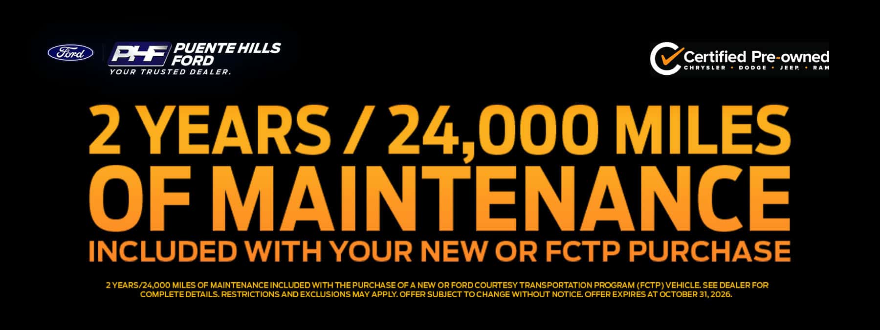 Puente-Hills-Ford—Oct-2026—Non-Model-Offers—Maintenance—Banner—1800×675