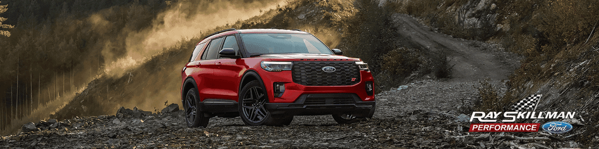 Ford dealer Whiteland, Indiana - banner showing new Ford Explorer for sale