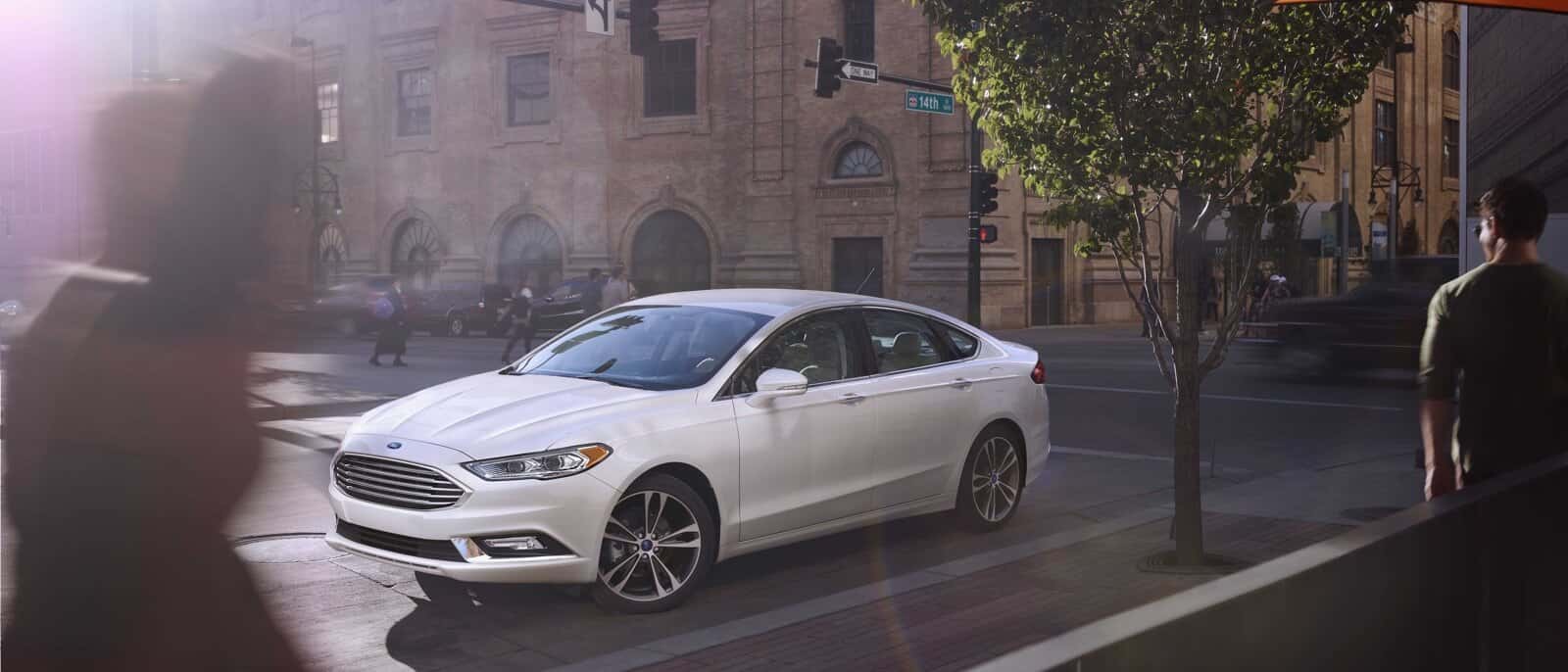 2017 Ford Fusion white exterior