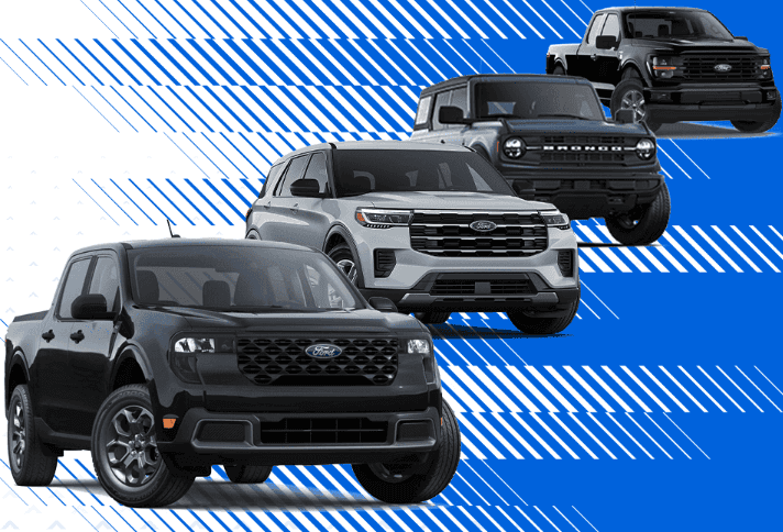 2026 Ford F-150 Supercrew XLT 4x4 I 2025 Ford Bronco Full Size 4dr 4x4 I 2026 Ford Explorer 4x4 I 2025 Ford Maverick XLT AWD