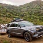 2026 Ford Explorer Tremor towing in terrain mountain