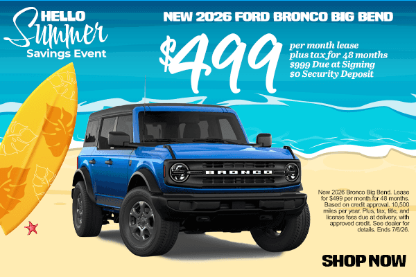 New 2026 Ford Bronco Big Bend