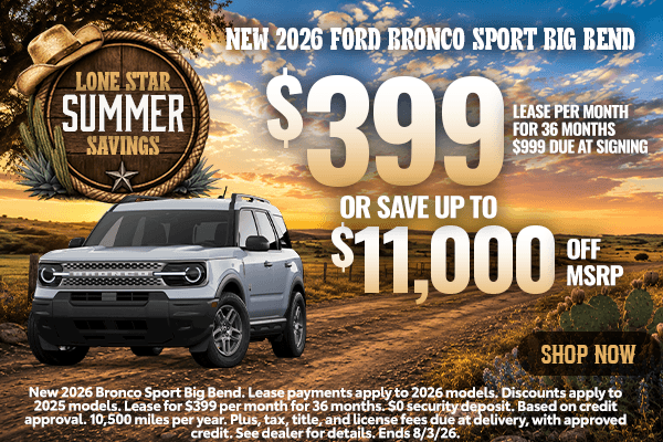 New 2026 Ford Bronco Sport Big Bend
