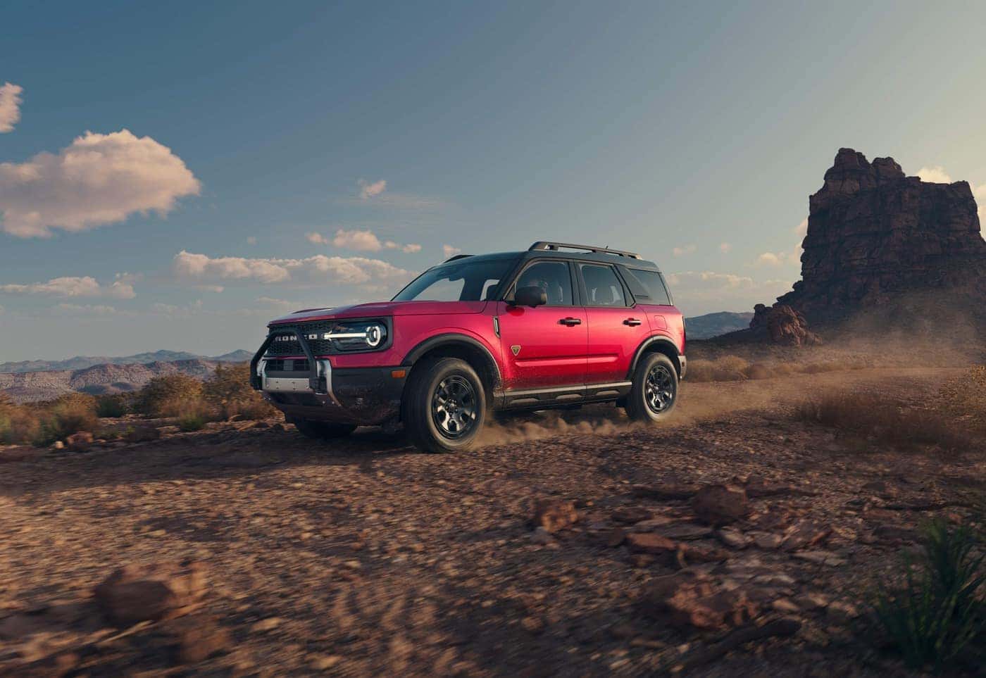 2026 Ford Bronco Sport in Ruby Red Metallic showing exterior color options