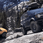 2021 Ford Bronco offroading on rocky hill