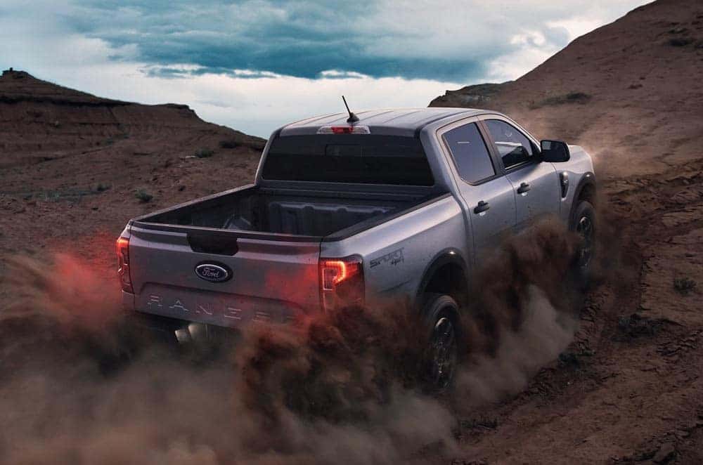 ford truck on dirt road