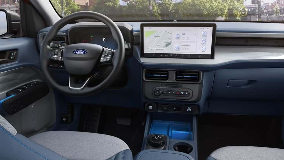 2025 Ford Maverick interior with large touchscreen