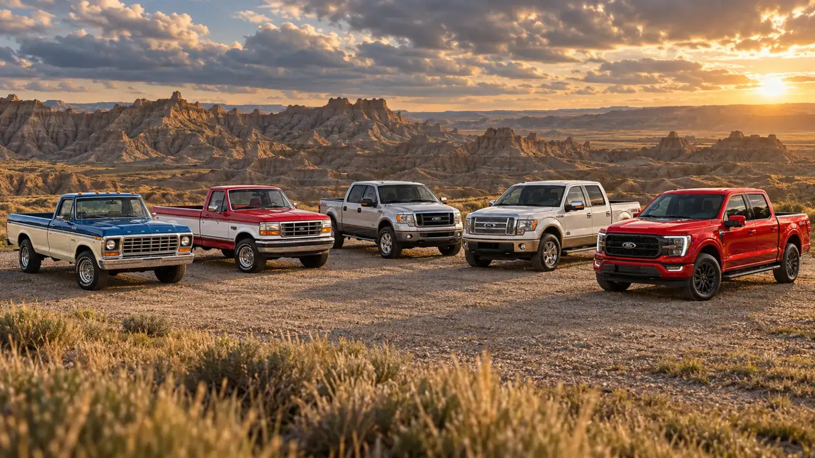 Ford F-Series and F-150 generations from early work trucks to the current model