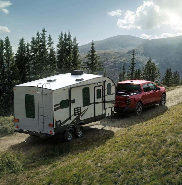 2026 Ford Maverick Towing a Camper