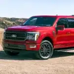2026-Red-Ford-F150-Lariat parked in the black hills national forest