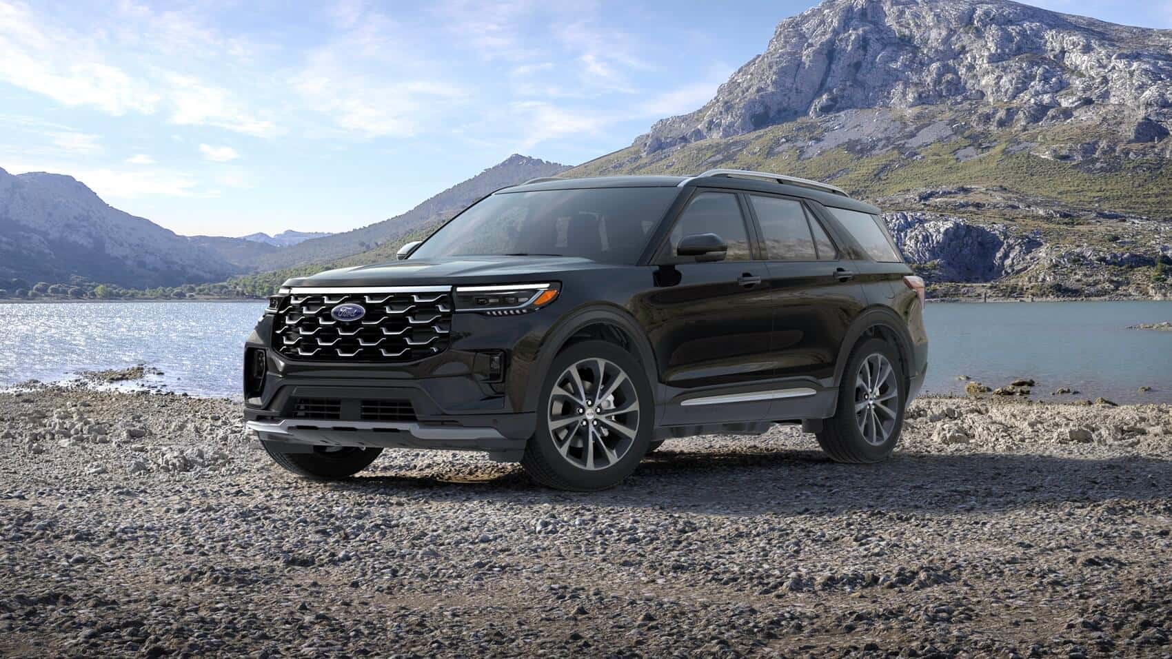 Ford Explorer parked by lake in the mountains - Used Car Dealer near Litchfield CT