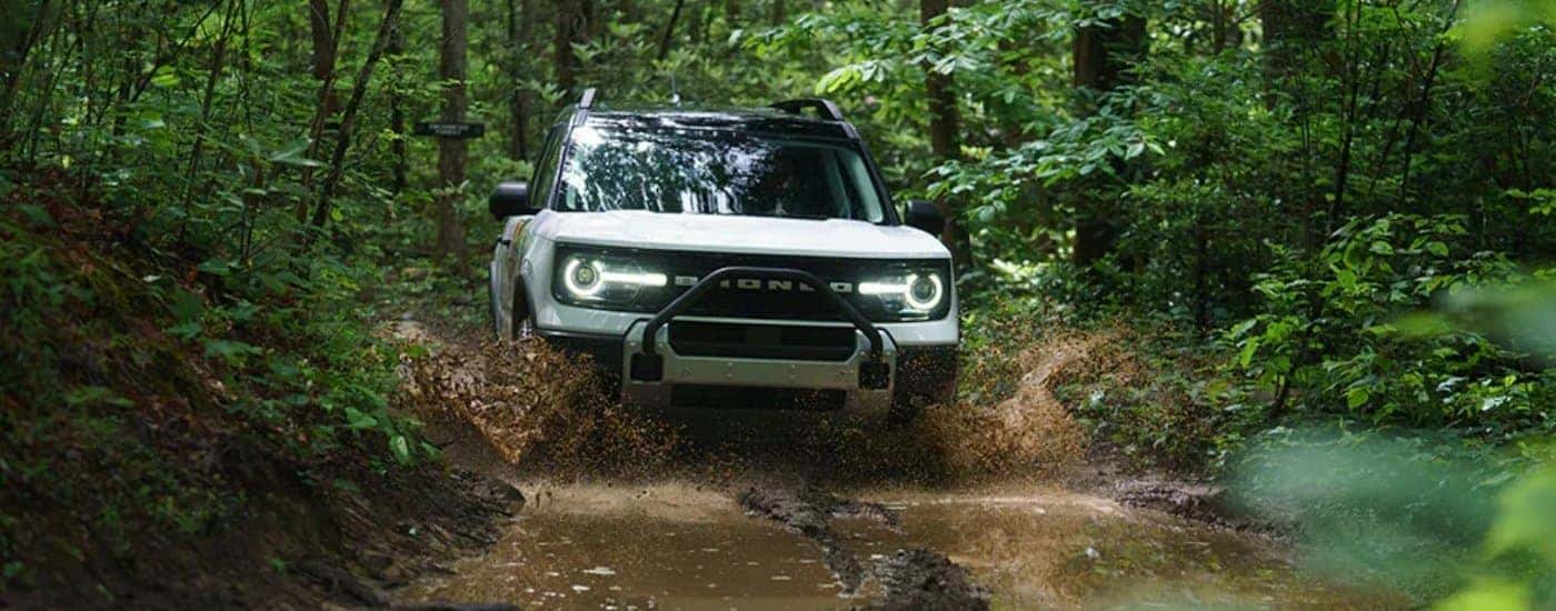 White 2026 Ford Bronco Sport off-roading