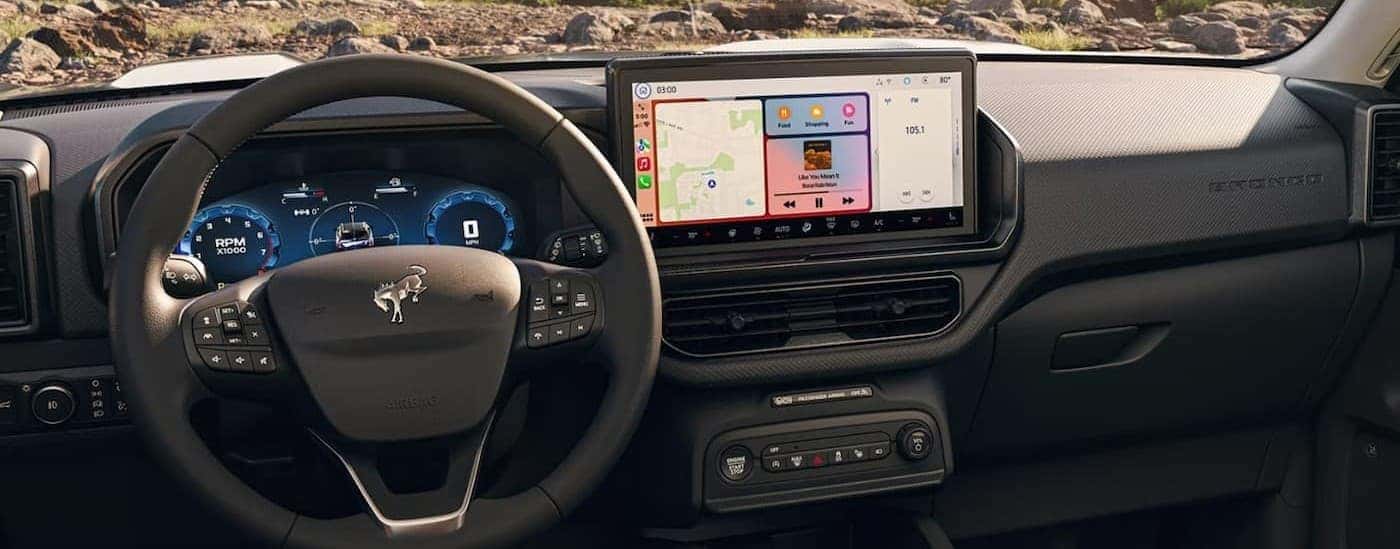 Black dash in a 2026 Ford Bronco Sport.