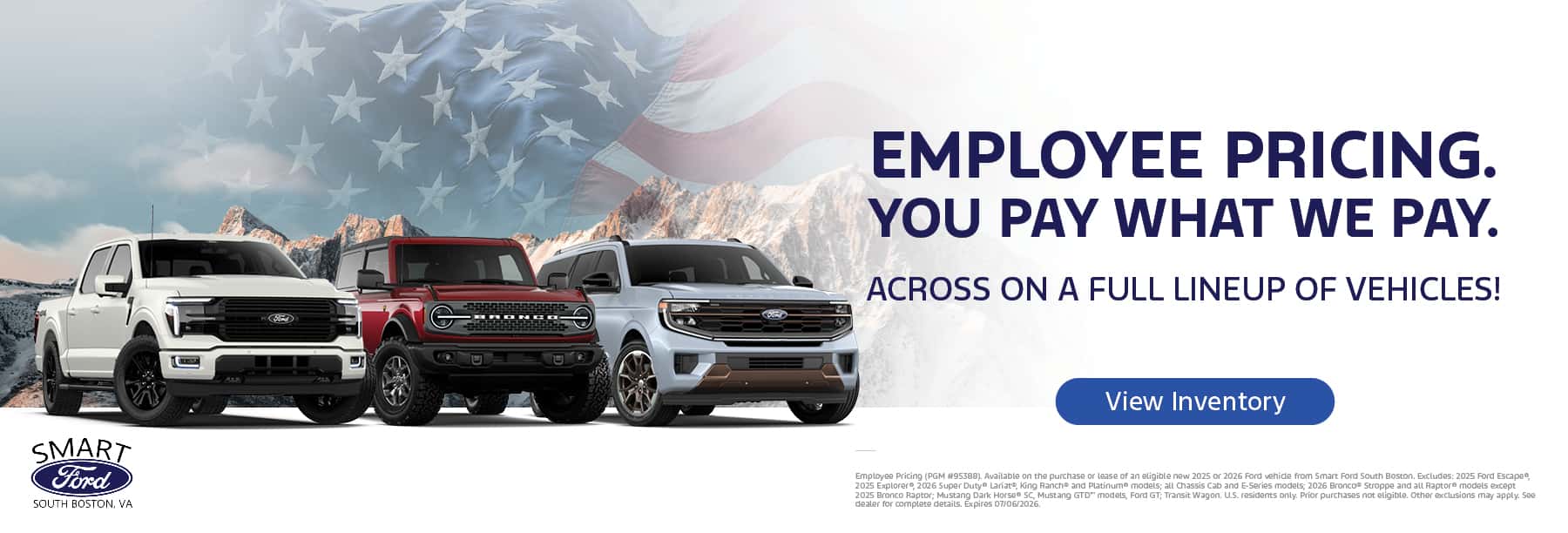 Employee Pricing. You Pay What We Pay.