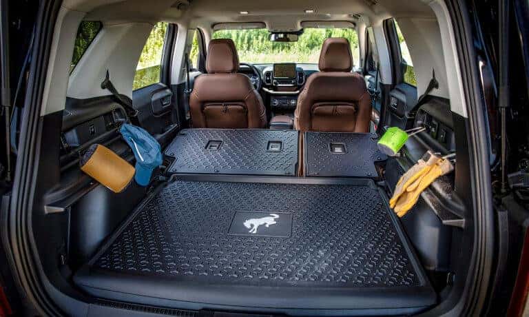 2025 Ford Bronco Interior Cargo Space With Seats Folded Down