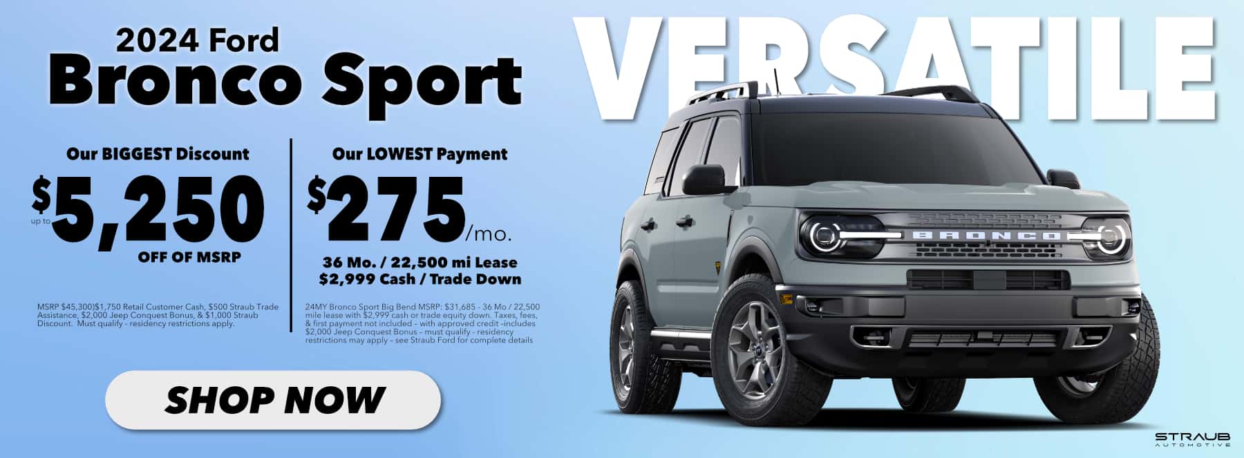 24 Bronco Sport Discount &#8211; Lease Feb
