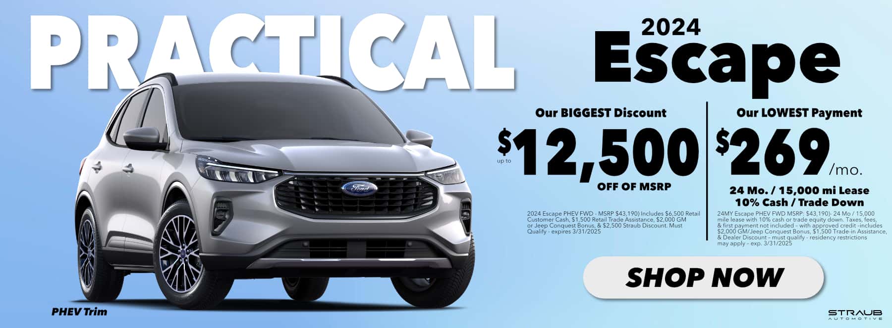 24 Escape PHEV Discount &#8211; Lease Feb 25
