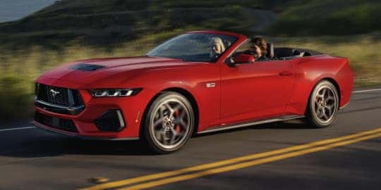Race Red Ford Mustang EcoBoost Premium Convertible 2025