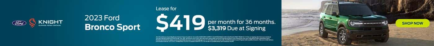 Lease for $419 per month for 36 months $3,319 Due at Signing