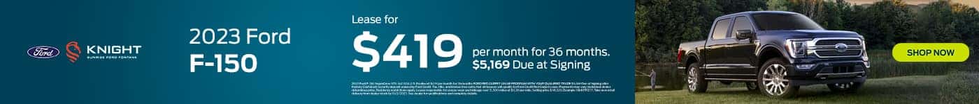 Lease for $419 per month for 36 months $5,169 Due at Signing