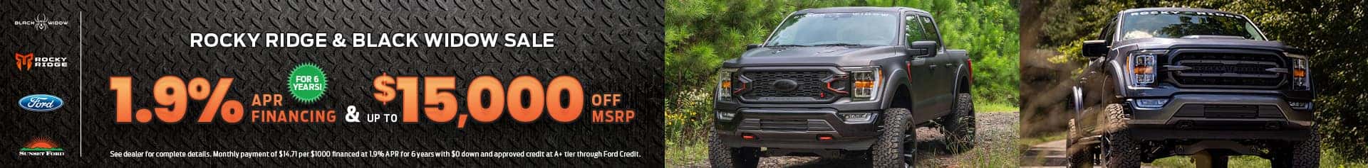 Rock Ridge and Black Widow February offer