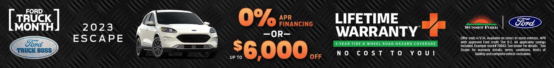 2023 Escape March offer