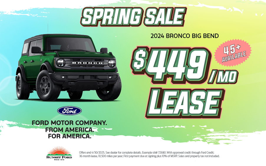 2024 Bronco Big Bend April offer