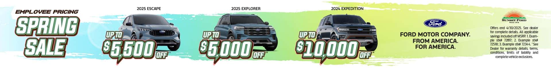 SUVs April Special