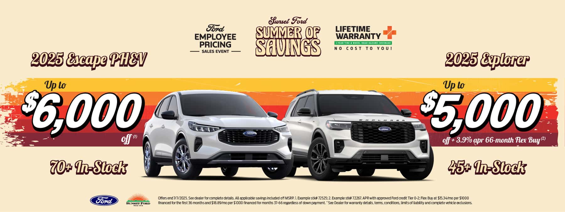 2025 Escape and Explorer June offer