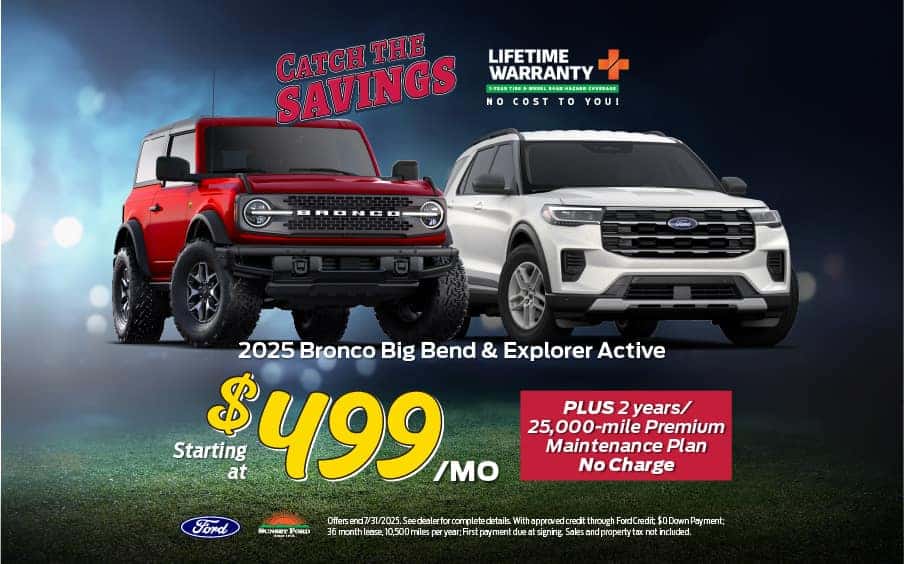 2025 Bronco Explorer lease offer July