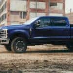 2026-Ford-Super-Duty-blue-on-construction-site