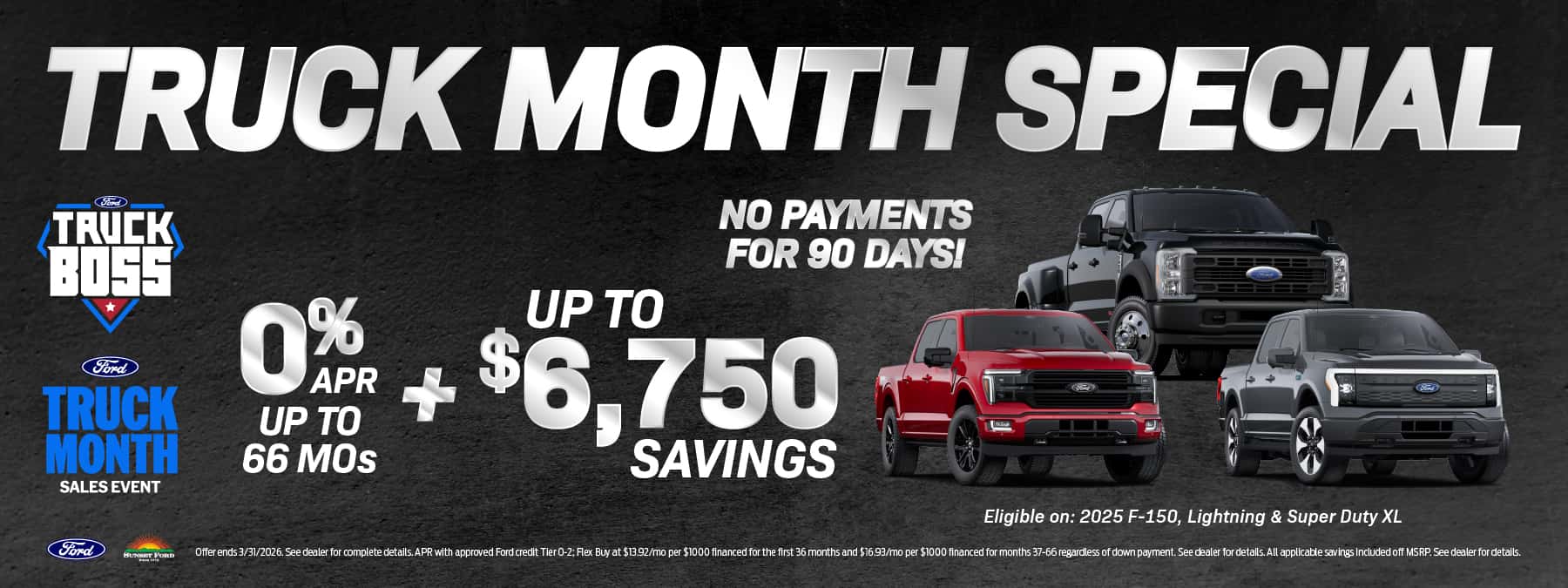 Truck Month March offers