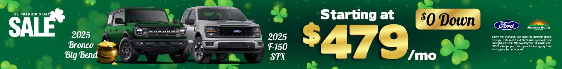 2025 Bronco and F-150 March offer