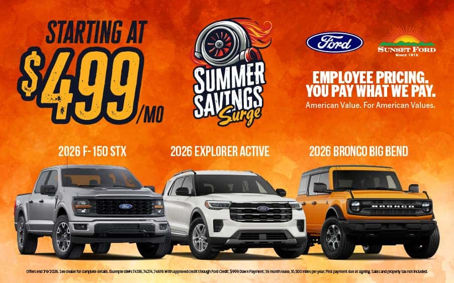 F-150 Explorer Bronco June 2026 offer