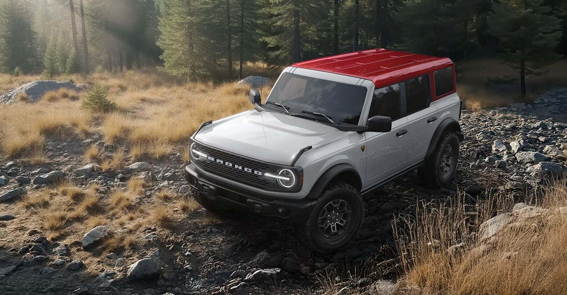 2026-Ford-Bronco-red-top-in-woods
