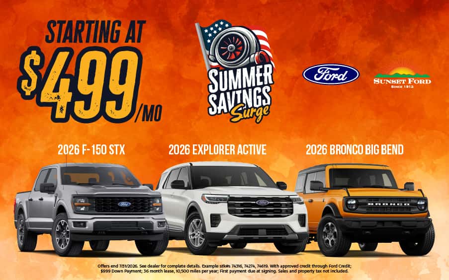 2026 F-150 Explorer Bronco July offer