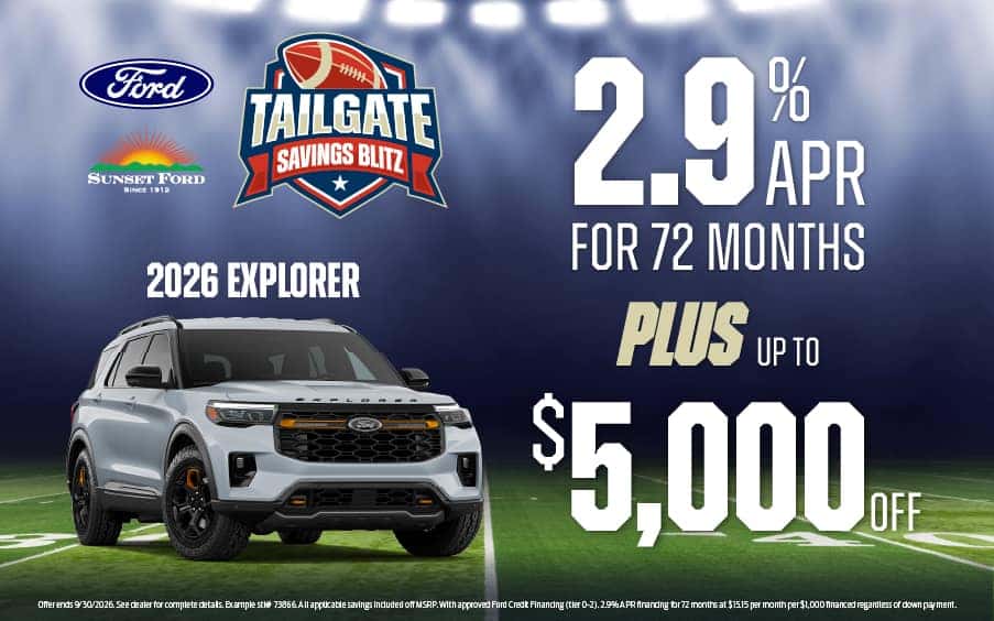 2026 Explorer September offer