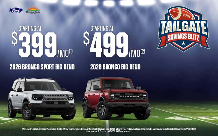 Bronco and Bronco Sport September offers