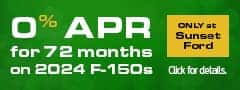 0% APR for 72 months on 2024 F-150s