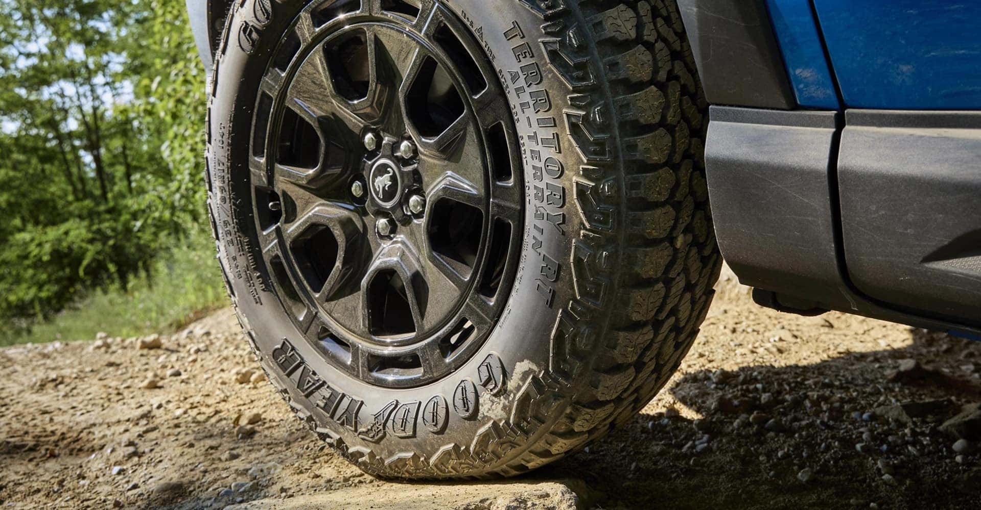 2025 Ford Bronco sport close up of tire
