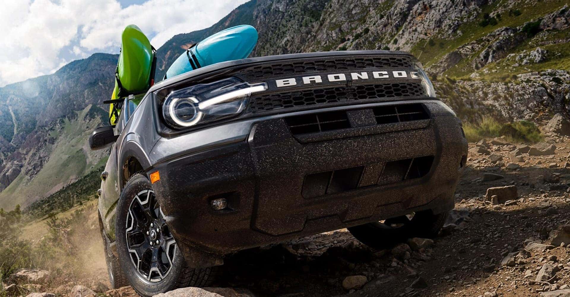2025 Ford Bronco Sport driving up rocky hill