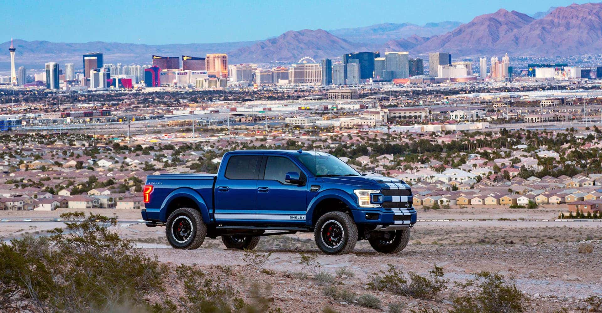 2025 Shelby F 150 with vegas in background