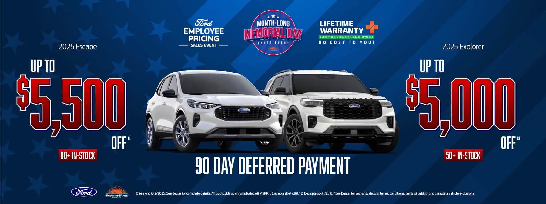 2025 Escape and Explorer May offer