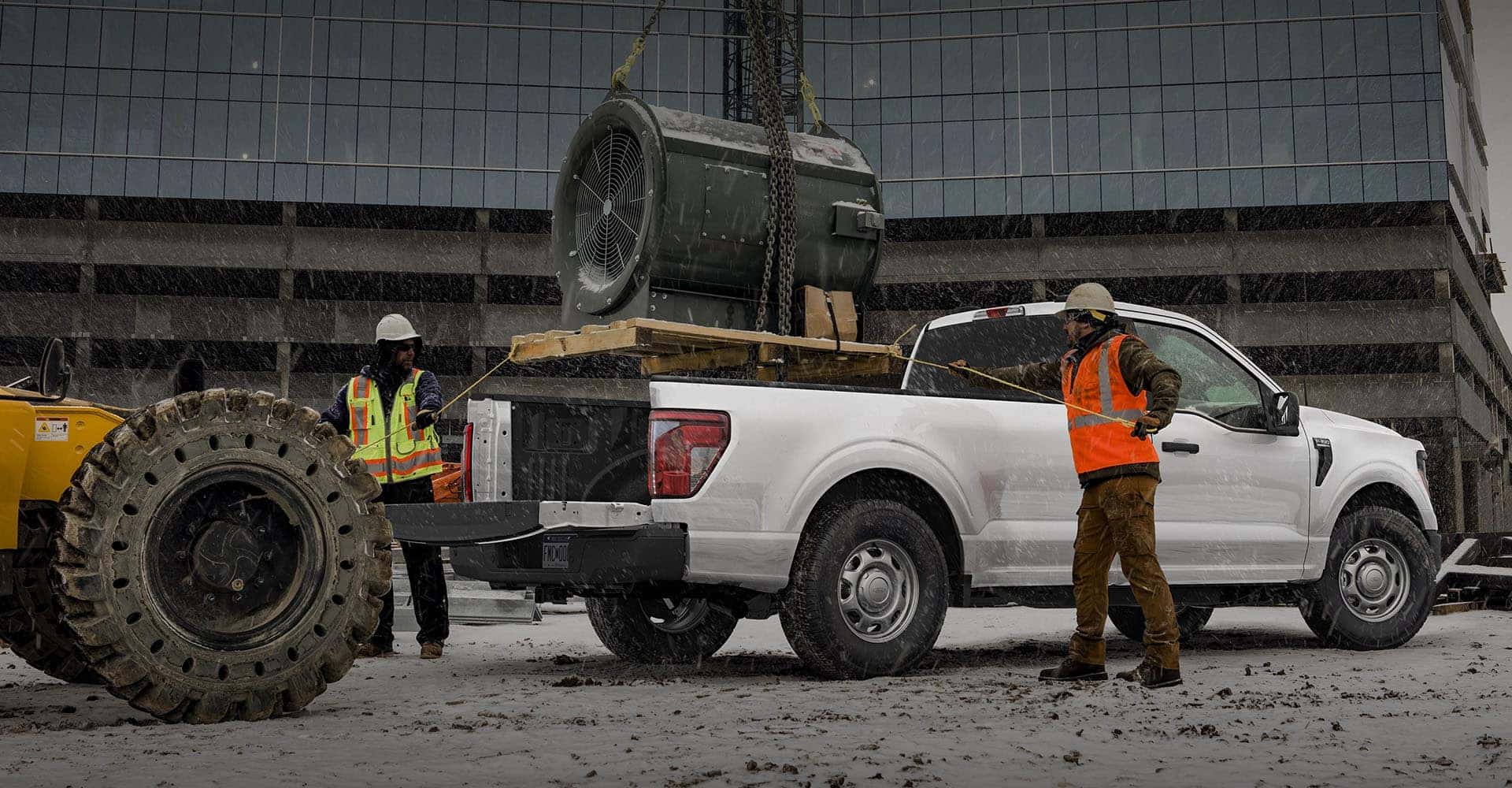 Ford F 150 at a construction site