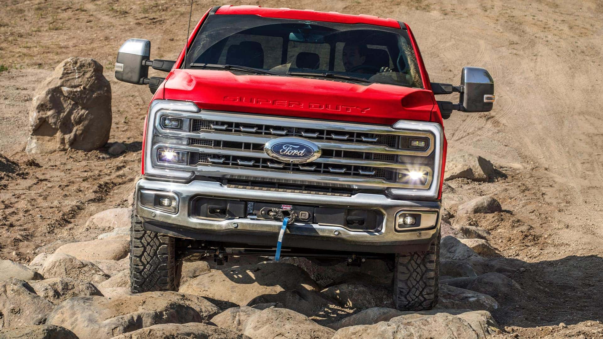 Offroading 2026 Ford Super Duty on Rocks