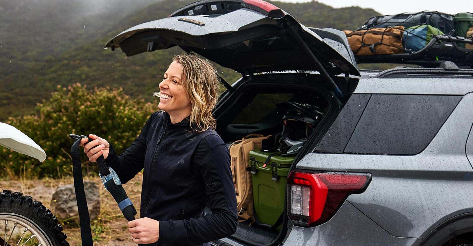 2026 Ford Explorer smiling lady